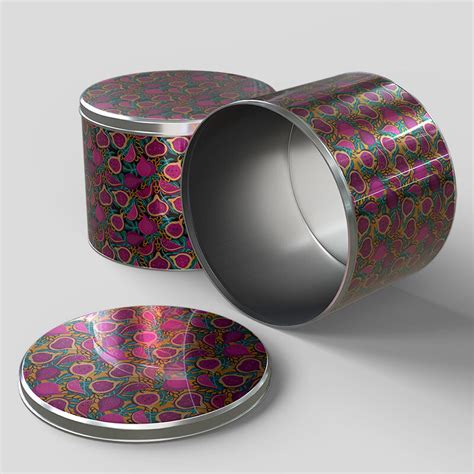 decorative steel box|decorative metal round containers.